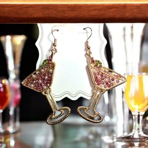 Cocktail Rhinestone Earrings